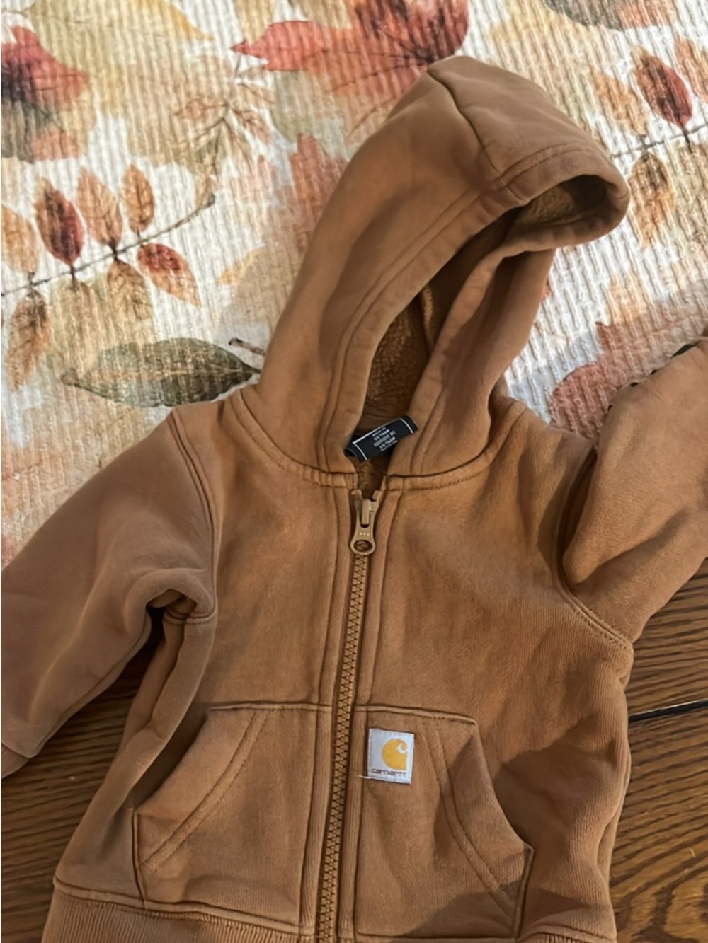 Carhartt Kids Caramel Brown Hooded Zip Sweatshirt